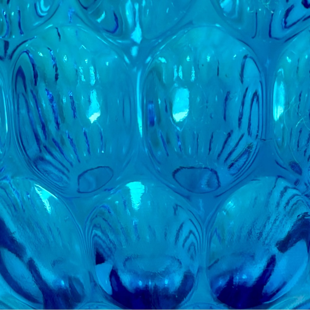 Fenton Colonial Blue Thumbprint Large Goblet Vintage Pristine Condition - Picture 3 of 8
